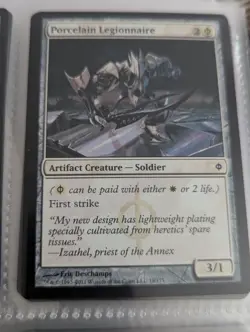 1x Porcelain Legionnaire - NM English MTG - New Phyrexia (F) - Image 1