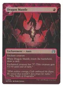 Dragon Mantle 41 Foil Wilds of Eldraine: Enchanting Tales NM MTG Magic Uncommon - Image 1