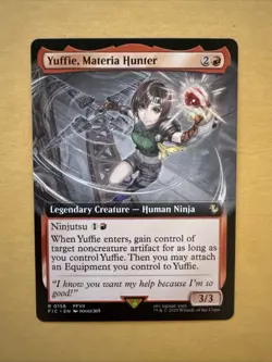 MTG Final Fantasy Yuffie, Materia Hunter R 0158 (Extended Art) Nonfoil RARE NM - Image 1
