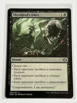 Sheoldreds Edict 108 MTG Phyrexia All Will Be One 2023 Mint - 9.0 + Non Foil - Image 2