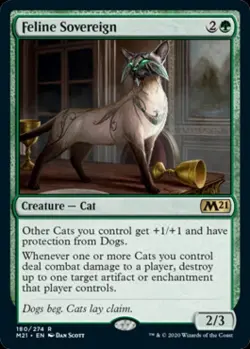 Feline Sovereign - Light Play MTG Magic 2021 Core Set - Image 1