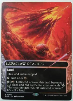 Lavaclaw Reaches (0022) *Borderless* Magic MtG x1 EOS Stellar Sights - Image 1