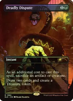 Deadly Dispute Foil, Frank Frazetta Secret Lair, Borderless Art, MTG - Image 1