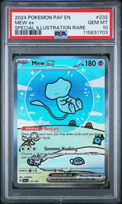 POKEMON PSA 10 2024 SV Paldean Fates Mew ex 232/091 SIR *1703 - Image 1