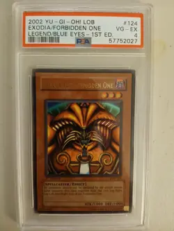 1st EDITION 2002 YuGiOh LOB Legends Of BLUE Eyes EXODIA THE FORBIDDEN ONE PSA 4 - Image 1