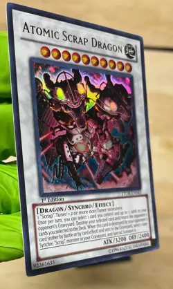 Yugioh Atomic Scrap Dragon STOR-EN043 Ultra Rare 1st Edition Near Mint - Image 2