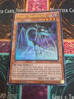 Yugioh Night Dragolich NECH-EN034 Ultra Rare 1st Edition Near Mint - Image 1
