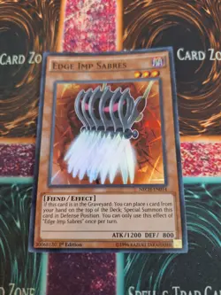 Yugioh Edge Imp Sabres NECH-EN014 Super Rare 1st Edition Near Mint - Image 1