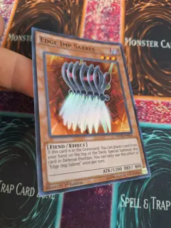 Yugioh Edge Imp Sabres NECH-EN014 Super Rare 1st Edition Near Mint - Image 2