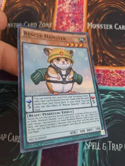 Yugioh Rescue Hamster NECH-EN039 Super Rare 1st Edition Near Mint - Image 2