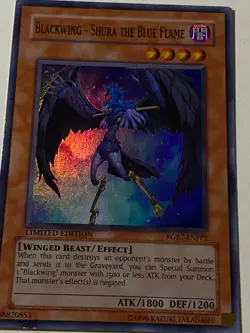 Yugioh Blackwing - Shura the Blue Flame RGBT-ENPP2 Super Rare - Image 1