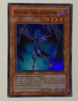 Yugioh Blackwing - Shura the Blue Flame RGBT-ENPP2 Super Rare - Image 2