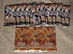 16 x 1st Edition Yugioh booster packs Cyberstorm access and Soulburning volcano - Image 1