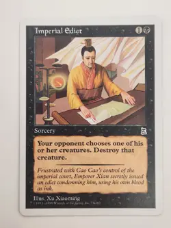 Imperial Edict Portal Three Kingdoms NM Black Common MAGIC MTG CARD Vintage - Image 1