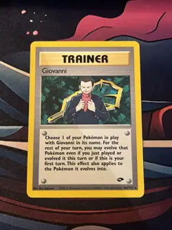 Giovanni Trainer Card - Pokemon TCG Gym Challenge 1999 - Image 1