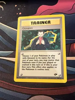 Giovanni Trainer Card - Pokemon TCG Gym Challenge 1999 - Image 2
