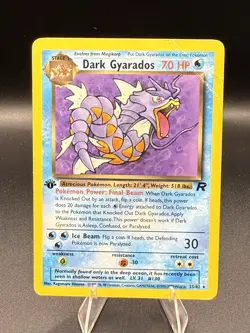 Pokemon TCG Dark Gyarados Card 25/82 First Edition - Image 1
