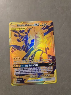 Pokemon TCG SM248 Pikachu & Zekrom GX Tag Team Promo Card NM Condition - Image 1