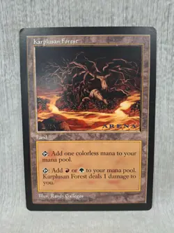 Karplusan Forest - Oversized 6x9 MTG Card 1999 Arena League Magic Promo - Image 1