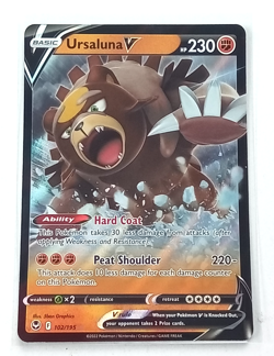 Ursaluna V 102/195 Silver Tempest Holo Rare Pokemon Card 2022 - Image 1