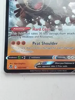 Ursaluna V 102/195 Silver Tempest Holo Rare Pokemon Card 2022 - Image 2