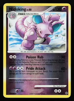 Nidoking 34/132 Reverse Holo Rare Secret Wonders Pokemon Card - Image 1