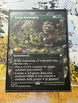 Sylvan Scavenging (#342) - Extended Art FDN NM MTG - Image 1