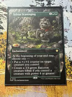 Sylvan Scavenging (#342) - Extended Art FDN NM MTG - Image 2