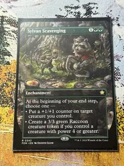 Sylvan Scavenging (#342) - Extended Art FDN NM MTG - Image 3