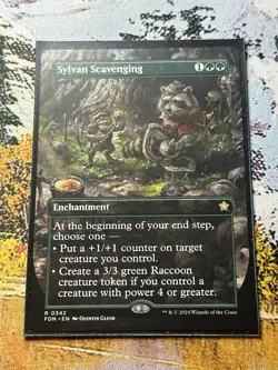 Sylvan Scavenging (#342) - Extended Art FDN NM MTG - Image 4