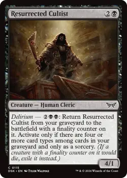 MTG Resurrected Cultist - Duskmourn: House of Horror (DSK) NM #115 - Image 1