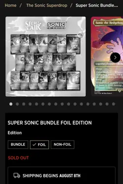MTG Secret Lair x Sonic The Hedgehog: Complete Rainbow Foil Set - Image 2