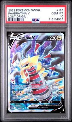 2022 POKEMON SWORD & SHIELD LOST ORIGIN #185 FULL ART/GIRATINA V PSA 10 - Image 1