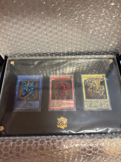 YuGiOh 25th Anniversary Egyptian God Cards Commemorative Stainless Steel Set - Image 1