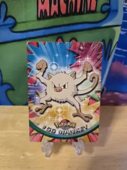 💥 Mankey Pokemon - TV Animation Edition Topps Vintage 1999 Blue Logo # 56 - Image 1
