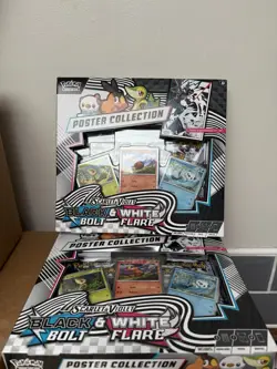 Pokemon TCG Unova Poster Collection Black Bolt White Flare - Image 1