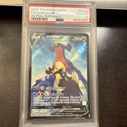 2022 Pokemon Garchomp #tg23 Cynthia Astral Radiance V Trainer PSA 10 Gem Mint - Image 1