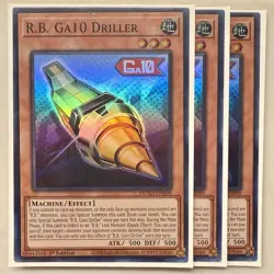 Yugioh! 3x R.B. Ga10 Driller DUAD-EN090 Super Rare 1st Ed NM - Image 1