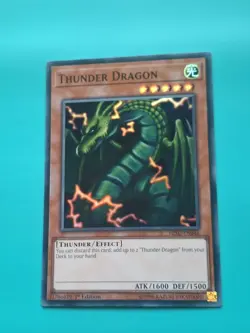 Yugioh - Thunder Dragon Super Rare 1st Edition HSU-EN046 LP - Image 1