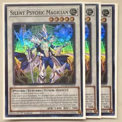 Yugioh! 3x Silent Psychic Magician DUAD-EN038 Super Rare 1st Ed NM - Image 1