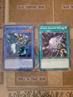 YUGIOH PALADIN OF WHITE DRAGON + WHITE DRAGON RITUAL SBCB COMMON 1ST ED NM SPEED - Image 1