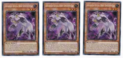 3X Yugioh Advanced Crystal Beast Amethyst Cat BLCR-EN011 Secret Rare 1st Ed NM - Image 1