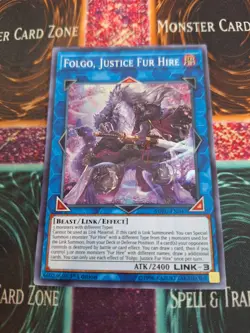 Yugioh Folgo, Justice Fur Hire SOFU-EN047 Super Rare 1st Edition Near Mint - Image 1