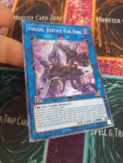 Yugioh Folgo, Justice Fur Hire SOFU-EN047 Super Rare 1st Edition Near Mint - Image 2