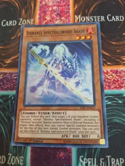 Yugioh Shiranui Spectralsword Shade SAST-EN017 Super Rare 1st Edition Near Mint - Image 1
