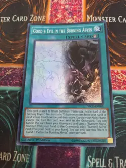 Yugioh Good & Evil in the Burning Abyss SECE-EN086 Super Rare 1st Edition NM - Image 1