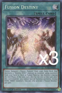 3X Yugioh Fusion Destiny BLCR-EN088 Secret Rare 1st Edition NM - Image 1