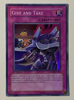 Yugioh Give And Take DP08-EN029 1st edition Super rare - Image 2