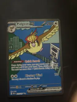 Pidgeot EX 225/197SV03: Obsidian Flames Holo Card Near Mint Condition - Image 1