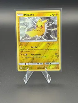POKEMON TCG CARD - SUN & MOON COSMIC ECLIPSE - PIKACHU 66/236 (REV HOLO) NM - Image 1